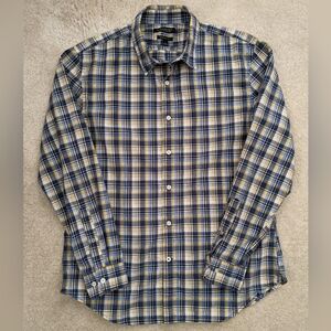 Banana Republic blue plaid shirt large